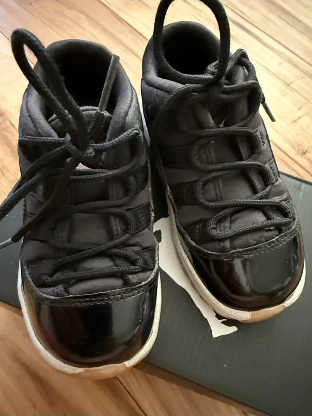 Black Kids Athletic Sneakers - Classic High-Top Size 8c